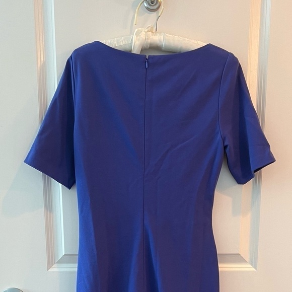 Lafayette 148 New York Short-Sleeve Side-Ruched Dress - Picture 8 of 13